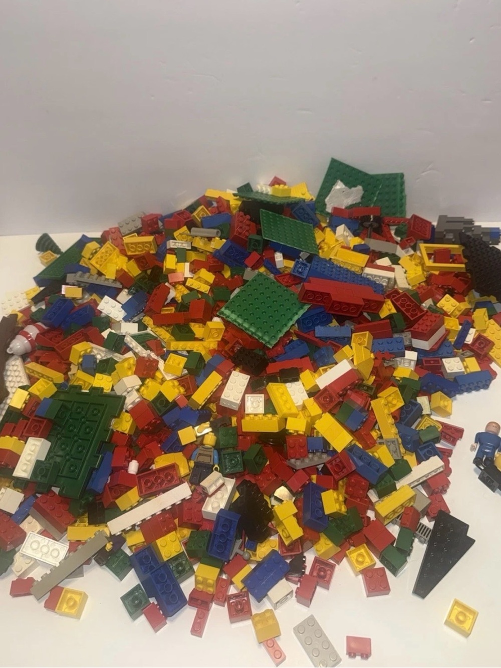 LEGO Mega Bloks Tyco Building Block Lot w/ Figures & Plates 6 Lb Mixed